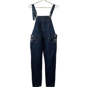 Levi's Cotton Dark Wash Denim Bib Overalls Straight Leg Size Small